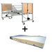 Pack de cama articulada eléctrica partida Oval trend y antitrend con barandillas, colchón Visco y elevador