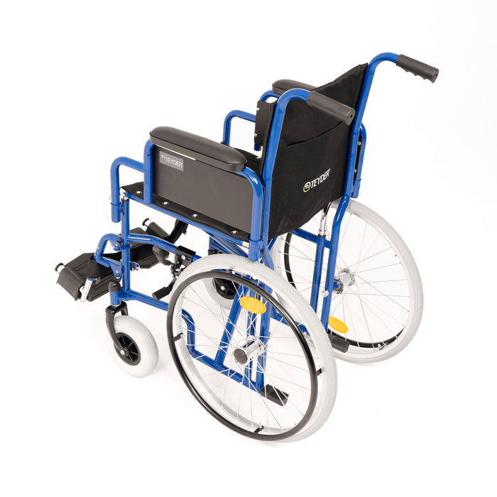 Silla de ruedas Nano de acero plegable de ancho total 51-53cm y ruedas macizas