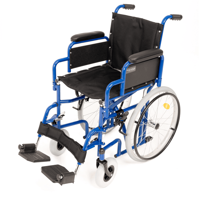 Silla de ruedas Nano de acero plegable de ancho total 51-53cm y ruedas macizas
