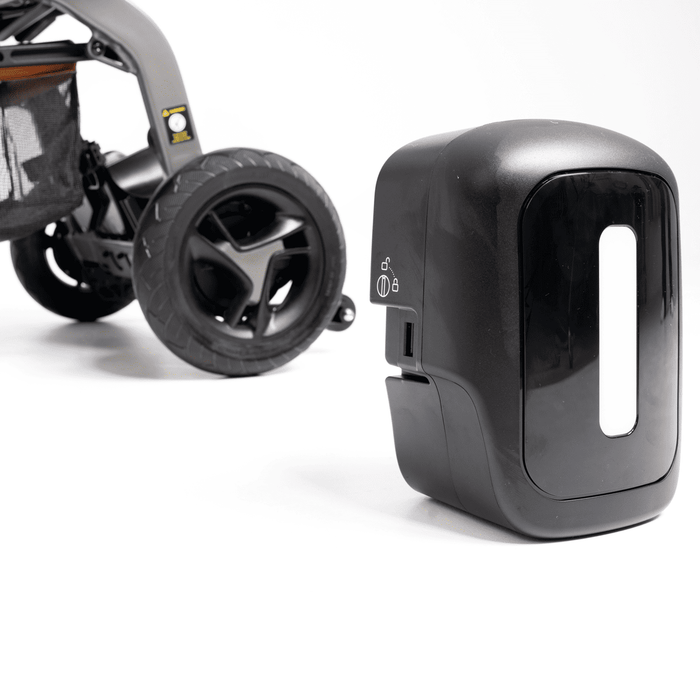 Silla eléctrica ION ligera y plegable con joystick, asistente de voz y bluetooth