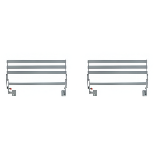 4 barandillas segmentadas de acero de 3 barras con bloqueo para cama articulada