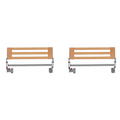 4 barandillas segmentadas de madera de 3 barras con bloqueo para cama articulada