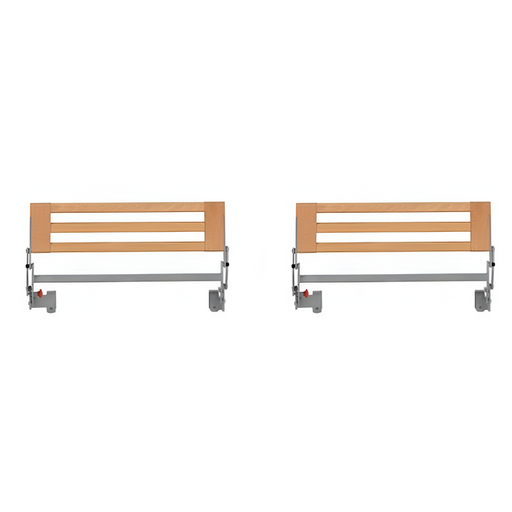 4 barandillas segmentadas de madera de 3 barras con bloqueo para cama articulada