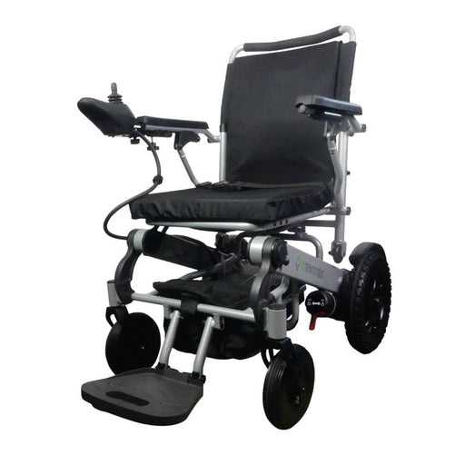 Silla de ruedas eléctrica plegable de aluminio con sistema de despliegue automático en 3 segundos