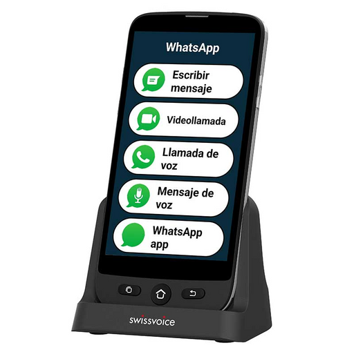 Teléfono Swissvoice S510-C con comodidad, mostrando su facilidad de uso.